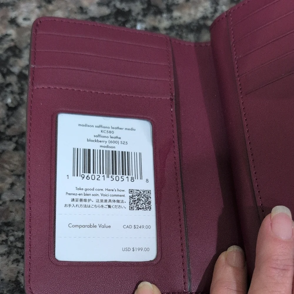 Kate Spade Burgandy Wallet